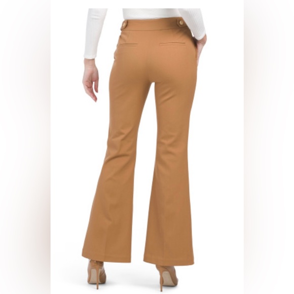 Elie Tahari 🆕 Women’s Flare Pants w Tab & Seam Detail. Color: Russet, Size 10. - Picture 2 of 2